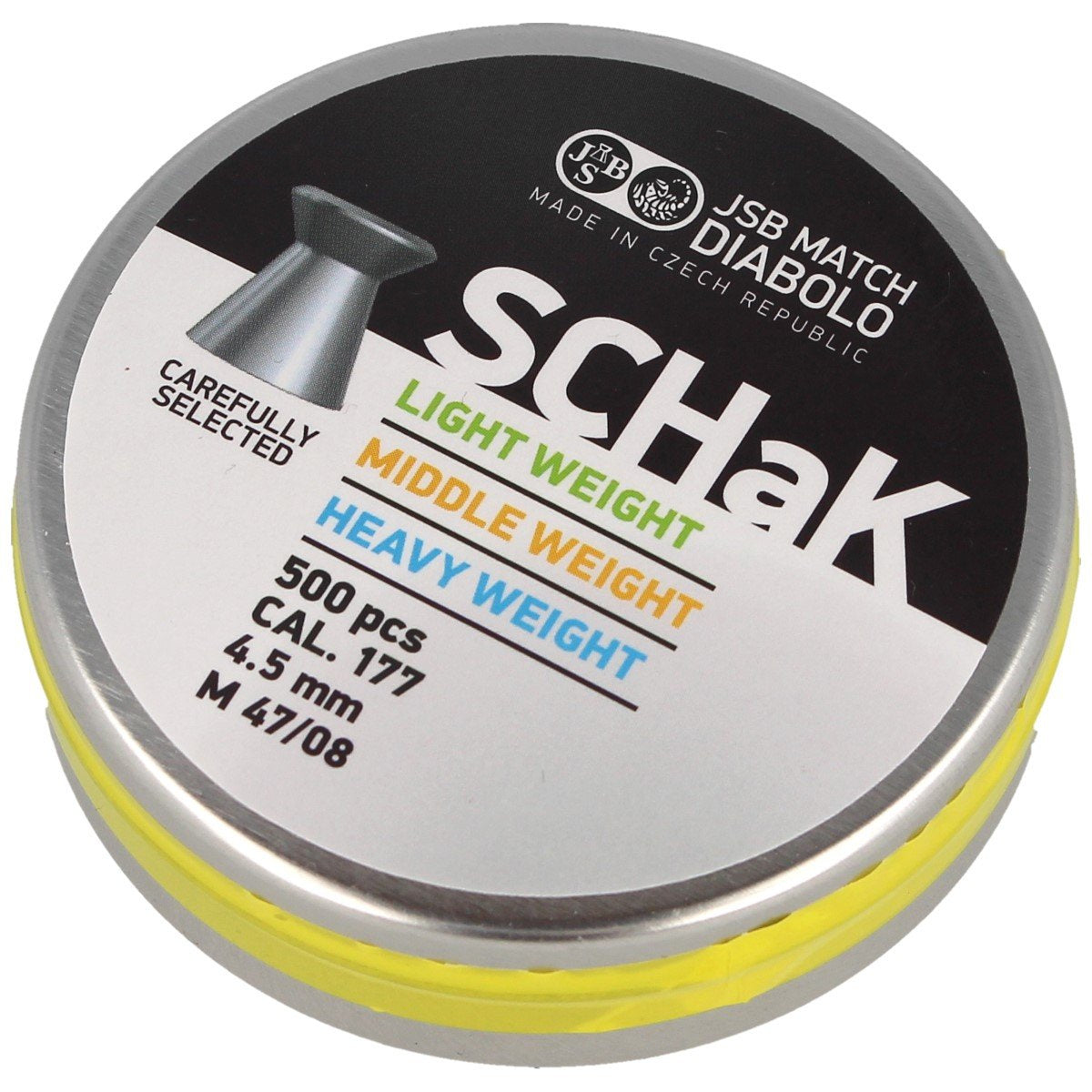 JSB SCHaK Middle Weight Pellets 4.50 mm, 0.520 g, 500 pcs (001025-500)