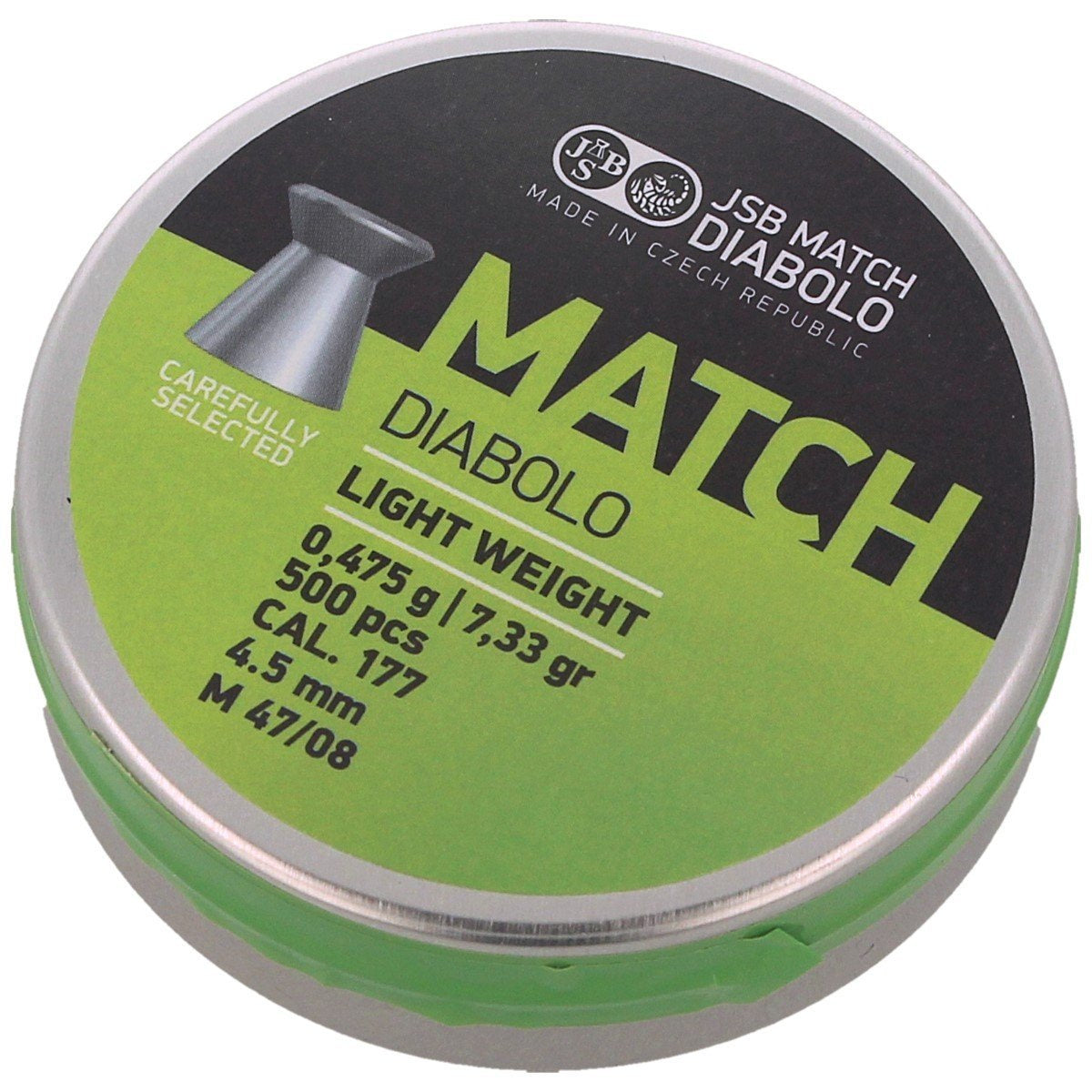 JSB Match Light Weight Pellets 4.51 mm, 0.475 g, 500 pcs (000006-500)