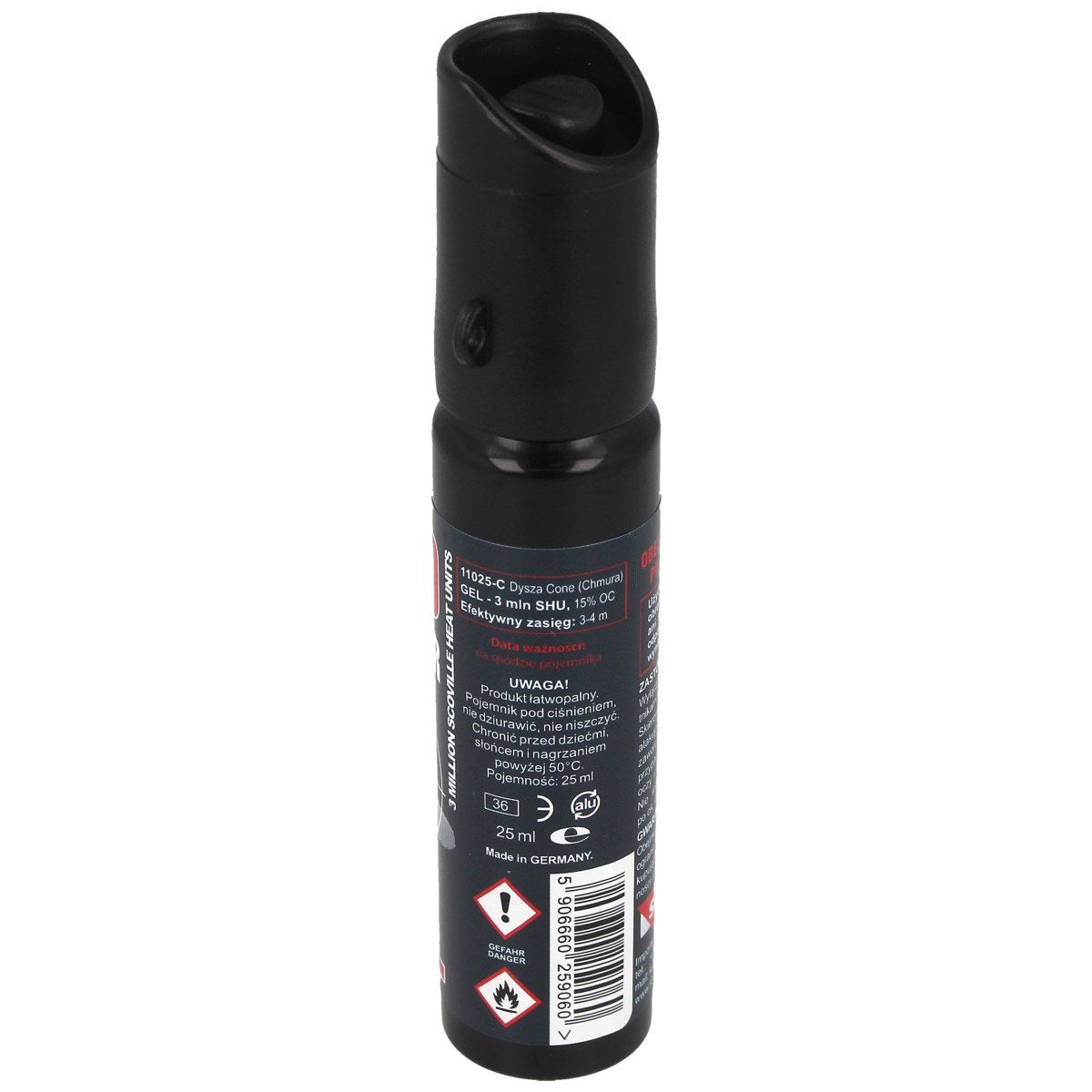 Sharg Graphite Gel Pepper Spray 3mln SHU, 25ml Cone (11025-C)