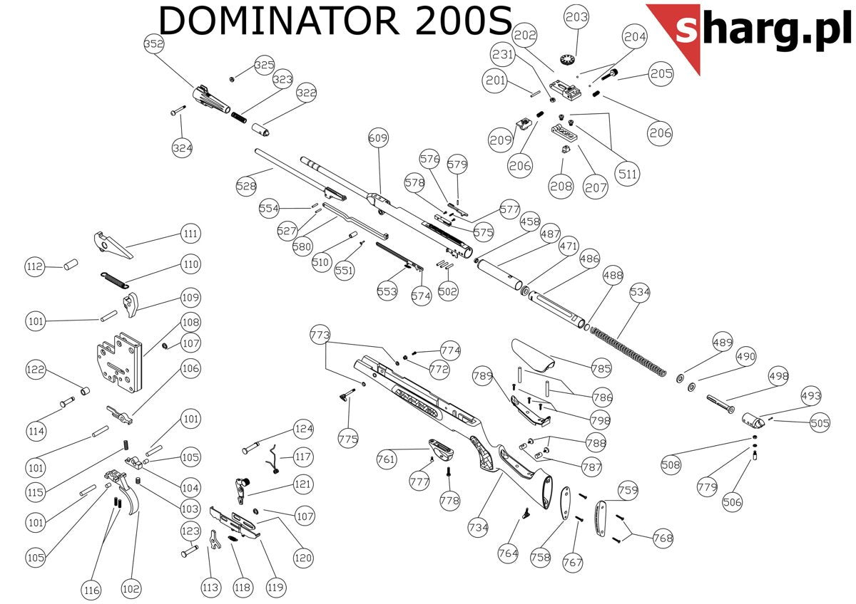 Muszka Tru-Glo do wiatrówki Hatsan Dominator 200 (307)