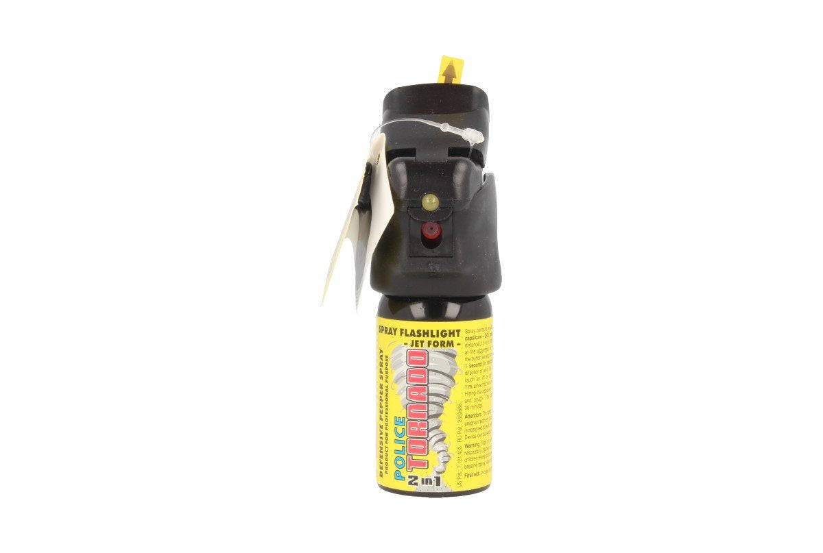 ESP Police Tornado Pepper Spray Flashlight 15% OC, 40 ml, Jet (SFL-01-40)