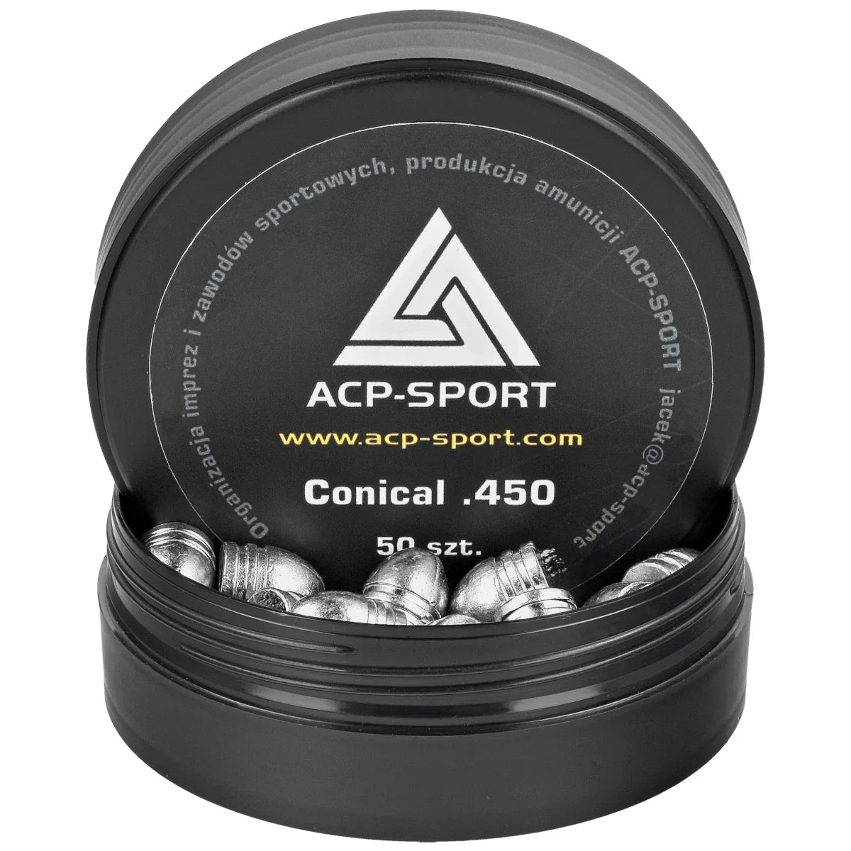 ACP-Sport Conical .450 lead bullets, 50 pcs (JW450-C)