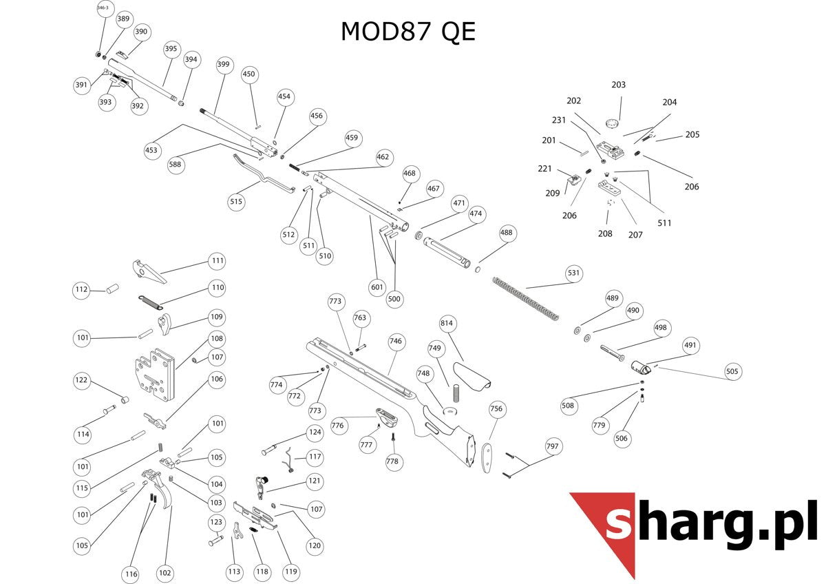 Spring of the fuse air gun Hatsan MOD 33 - Torpedo 155, Dominator 200, Proxima (117