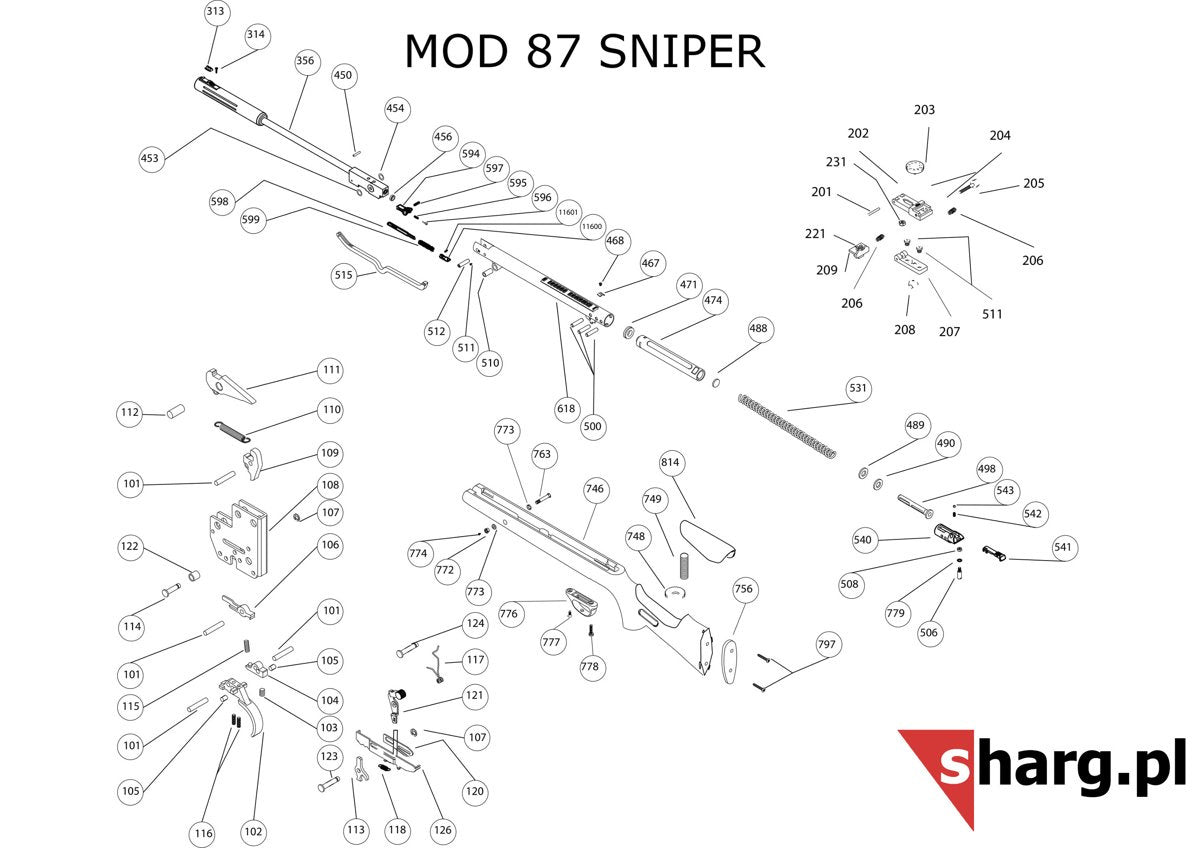 Fuse pin Hatsan MOD 33 - Torpedo 155, Dominator 200, Proxima (123)