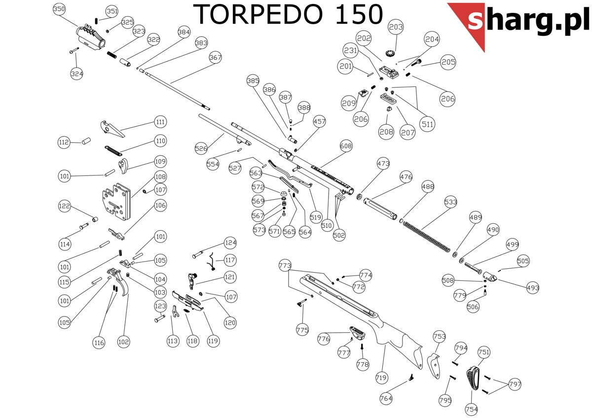 Fuse pin Hatsan MOD 33 - Torpedo 155, Dominator 200, Proxima (123)