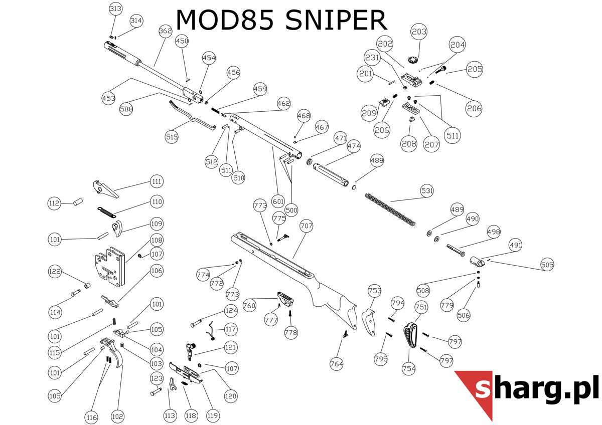 Barrel washer for broken Hatsan airguns (454)