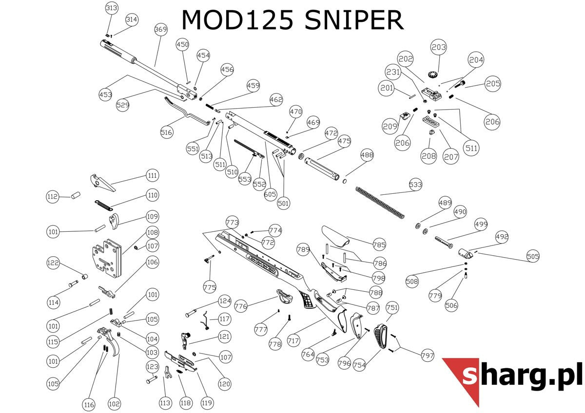 Barrel washer for broken Hatsan airguns (454)