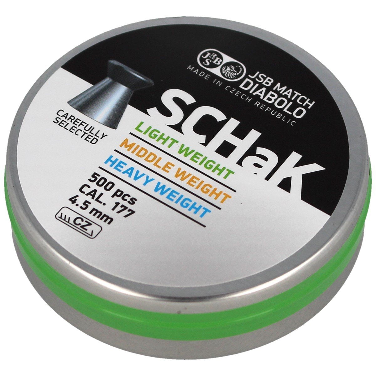 JSB SCHaK Light Weight Pellets 4.50 mm, 0.475 g, 500 pcs (001045-500)