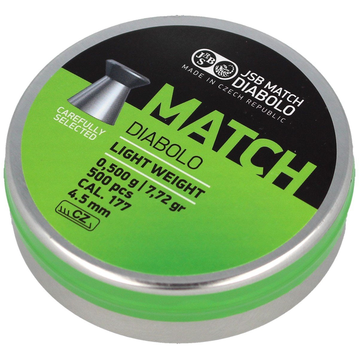JSB Match Light Weight Pellets 4.50 mm, 0.500 g, 500 pcs  (000055-500)