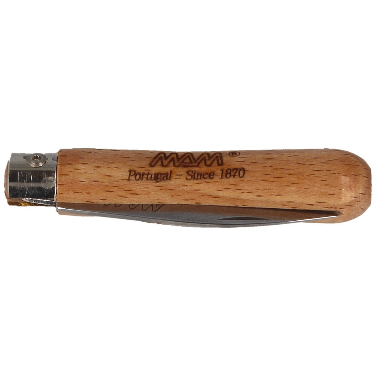 MAM Pocket Knife with Tip, Light Beech Wood 61mm (2025/2-A)
