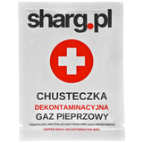 Sharg decontamination wipe neutralizing pepper spray