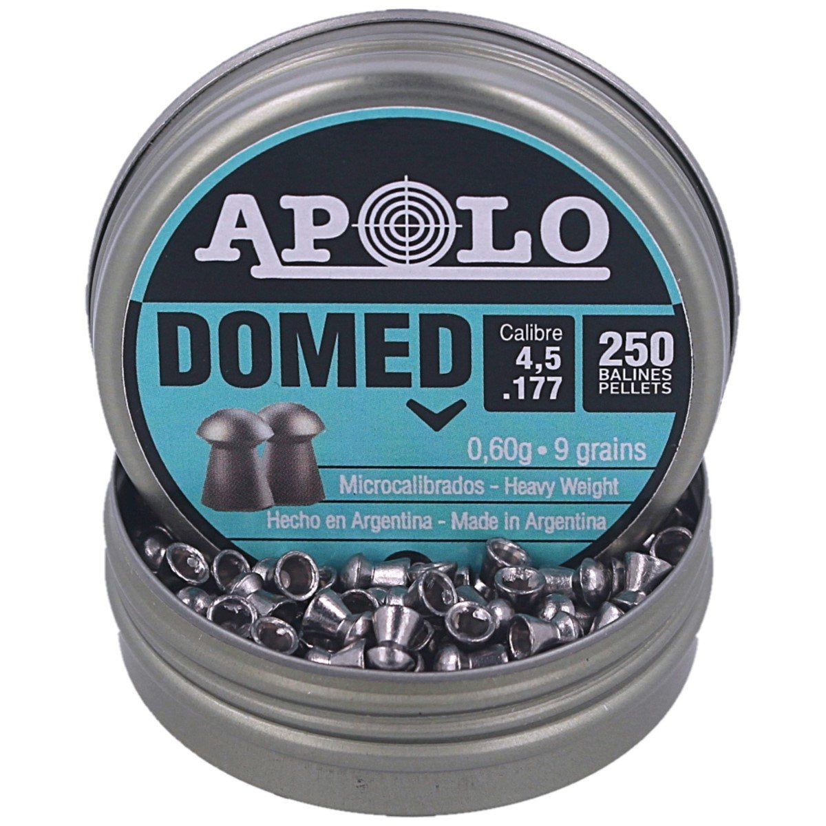 Apolo Domed AirGun Pellets .177 / 4.5 mm, 200 pcs 0.60g/9.0gr (19914)