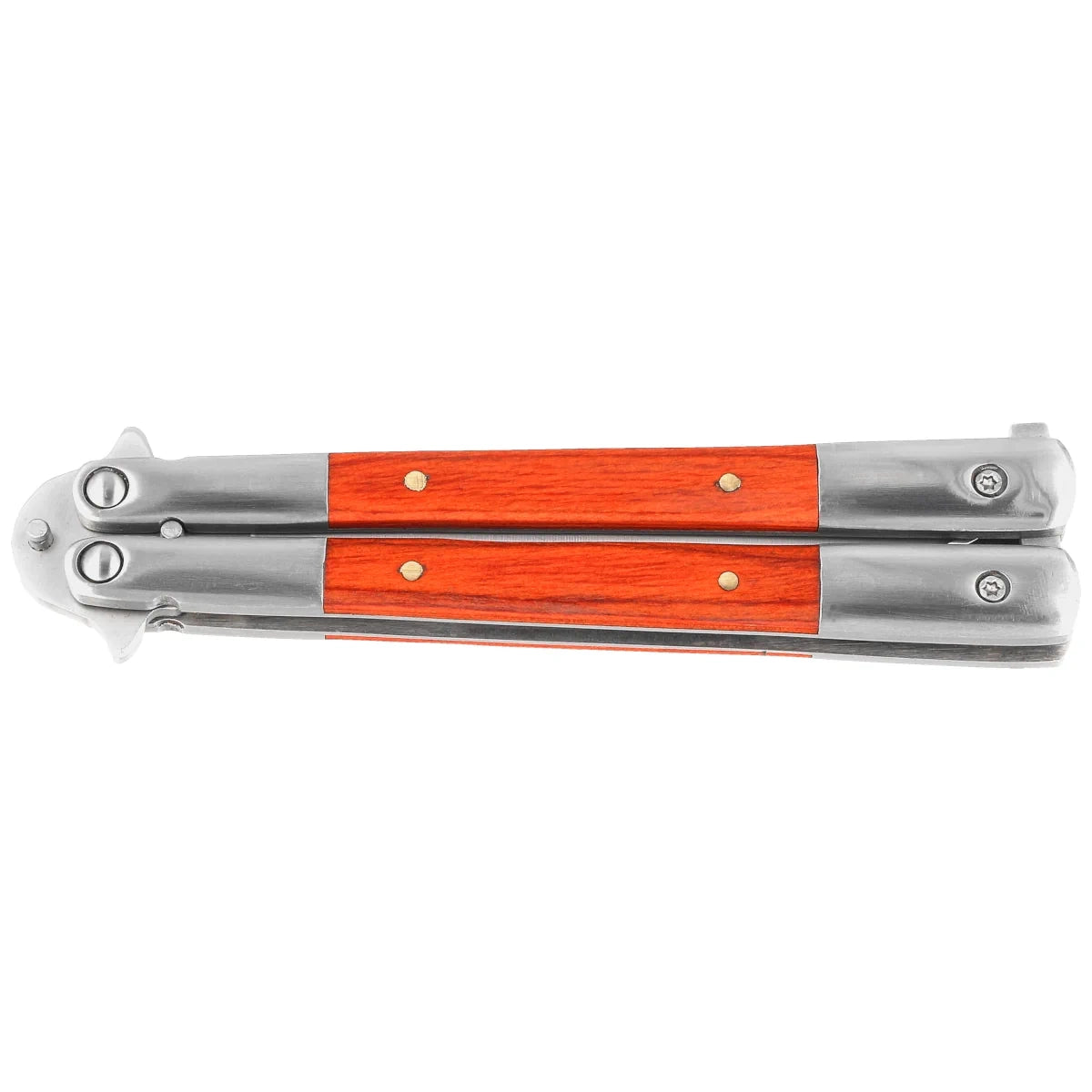 Third Decor Habitat Balisong Knife Palisander Wood/Stainless Steel, Satin 420 (K2095)