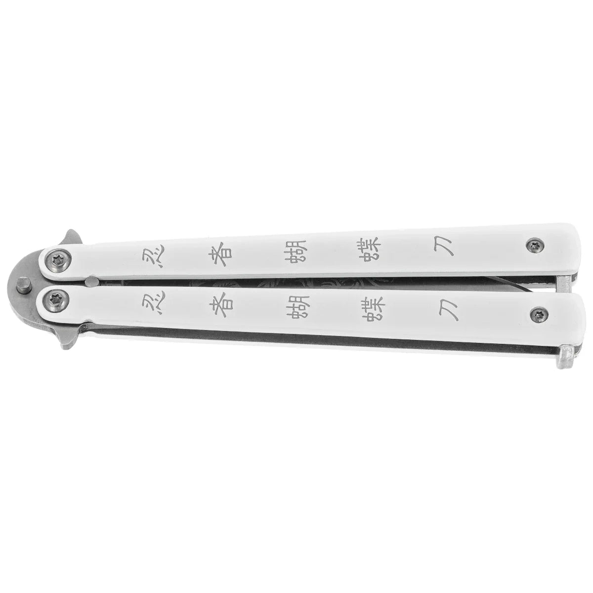 Martinez Albainox Balisong Ninja Dragon Knife White Stainless Steel, Satin 3Cr13MoV (02096)