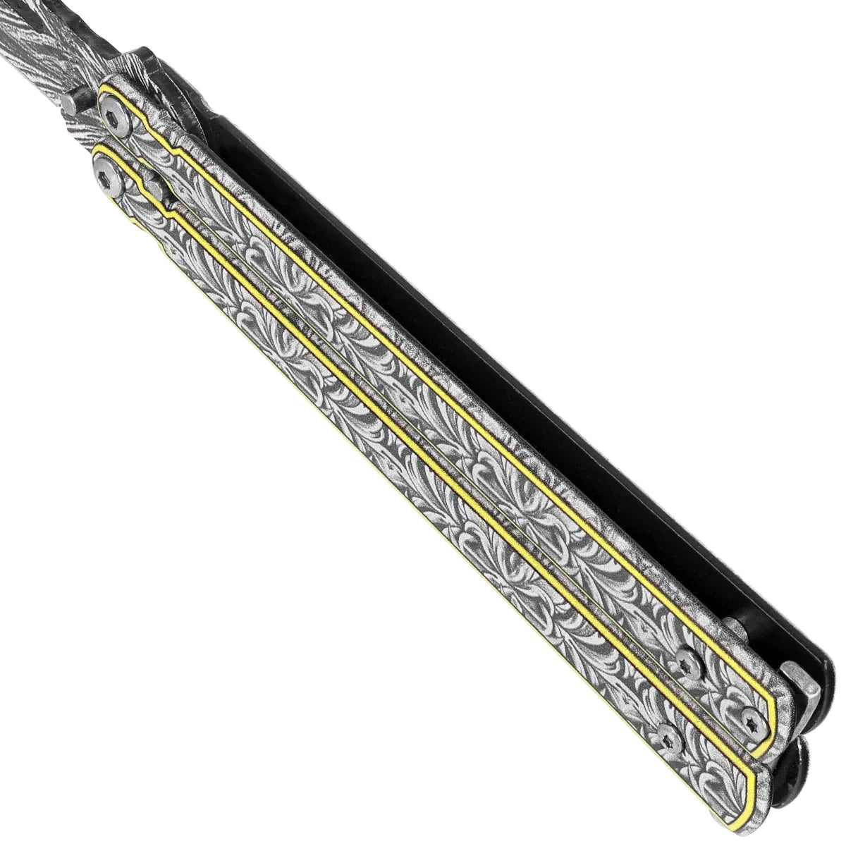 Martinez Albainox Classic Damask Balisong Knife Stainless Steel, Damascus Pattern 3Cr13MoV (02236)