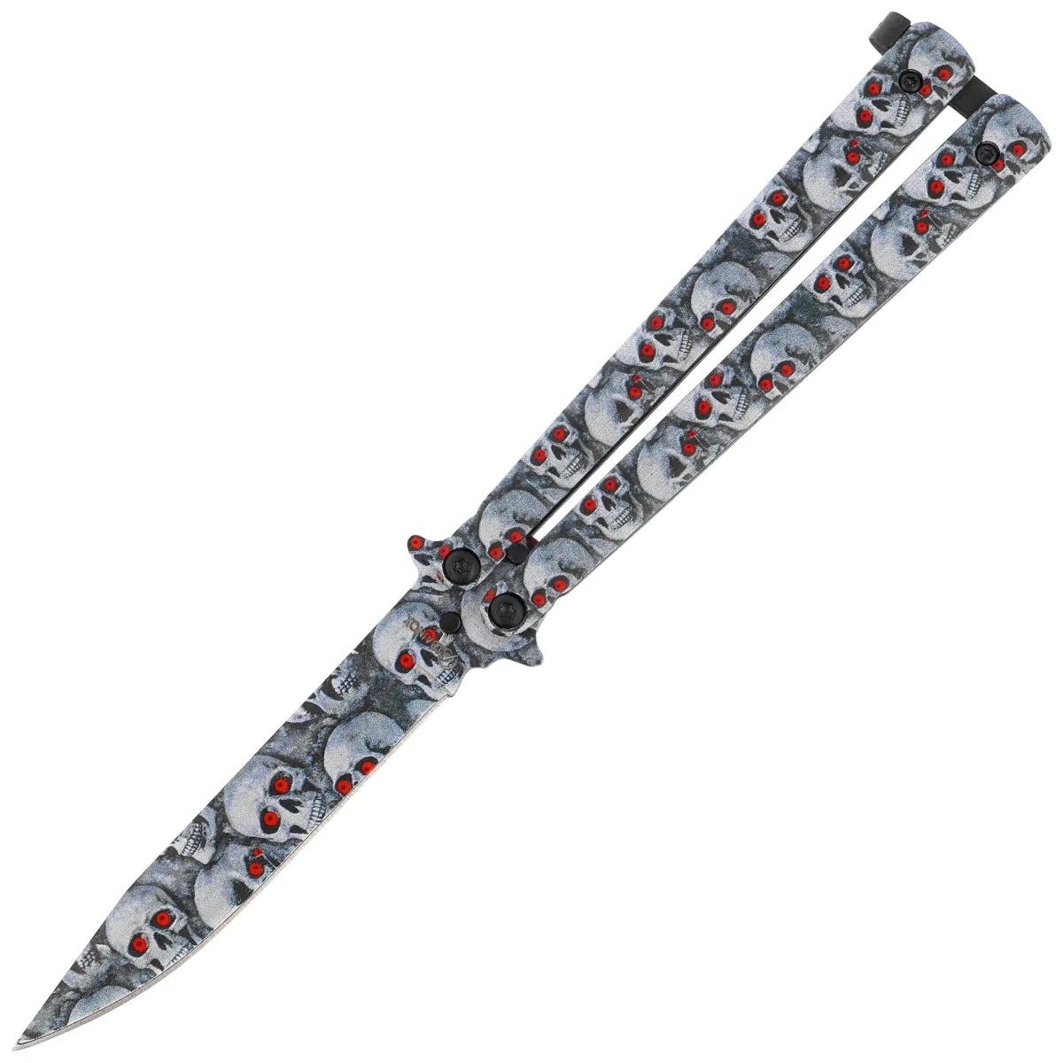 Martinez Albainox Balisong 3D Skulls Printed Steel, 3D Skulls Printed 3Cr13Mov (02220)