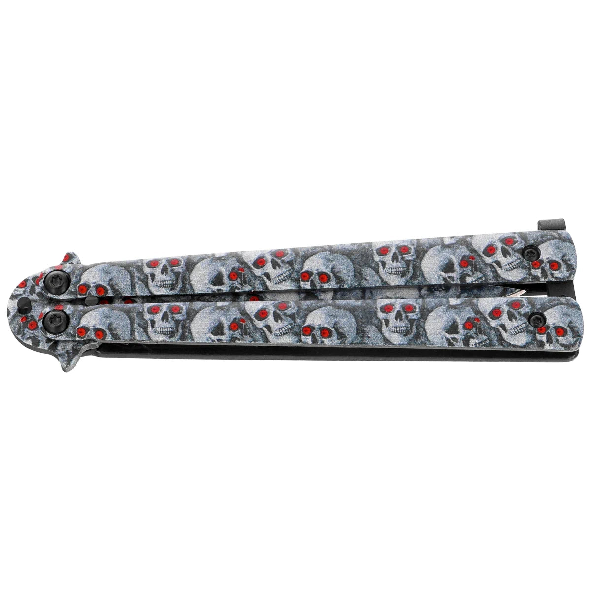 Martinez Albainox Balisong 3D Skulls Printed Steel, 3D Skulls Printed 3Cr13Mov (02220)