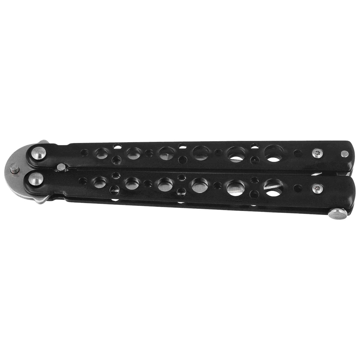 Martinez Albainox Balisong Knife Black Steel, Satin 3Cr13Mov (02213)