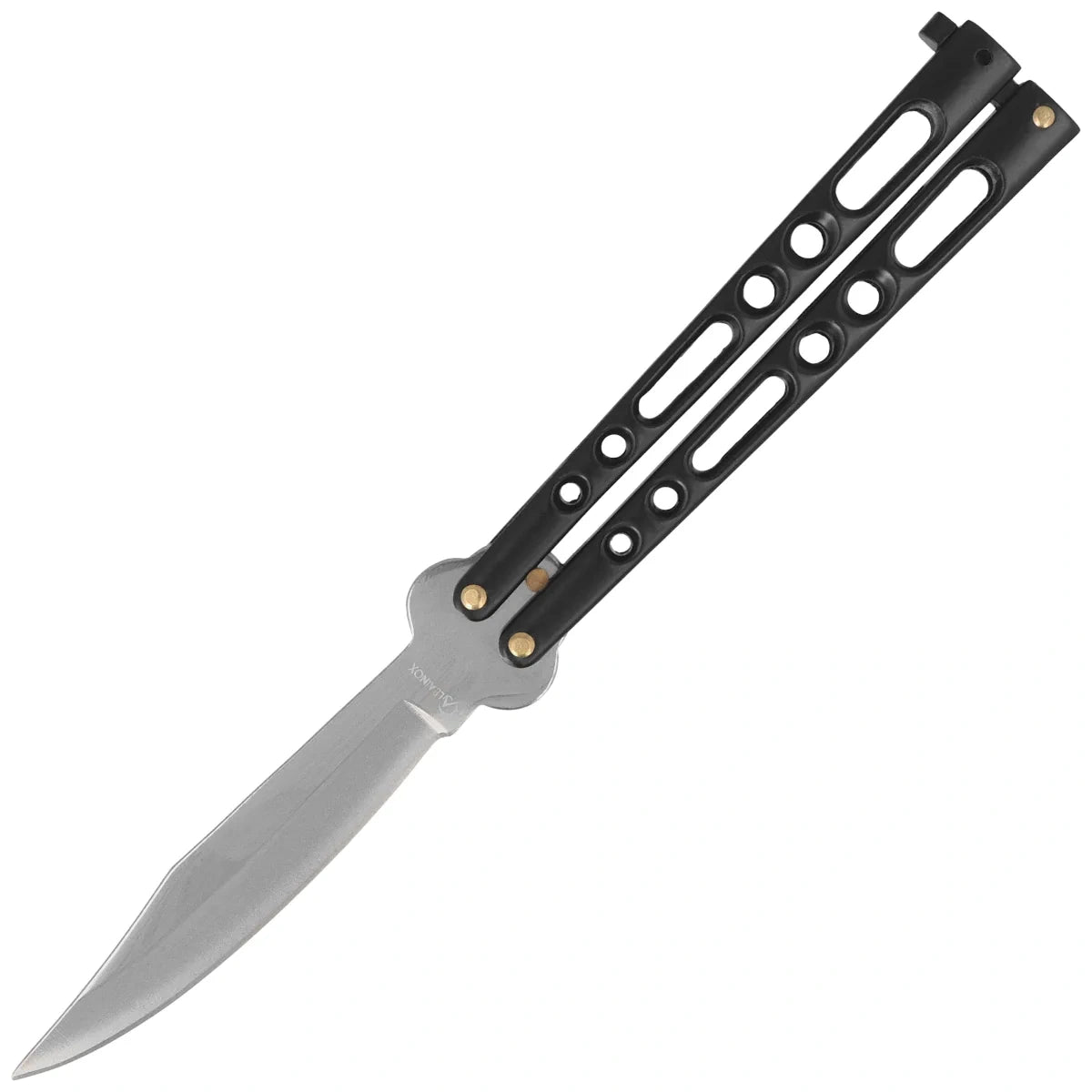 Nóż składany motylek Martinez Albainox Balisong, Black Zamak, Mirror 3Cr13Mov (02053-N)