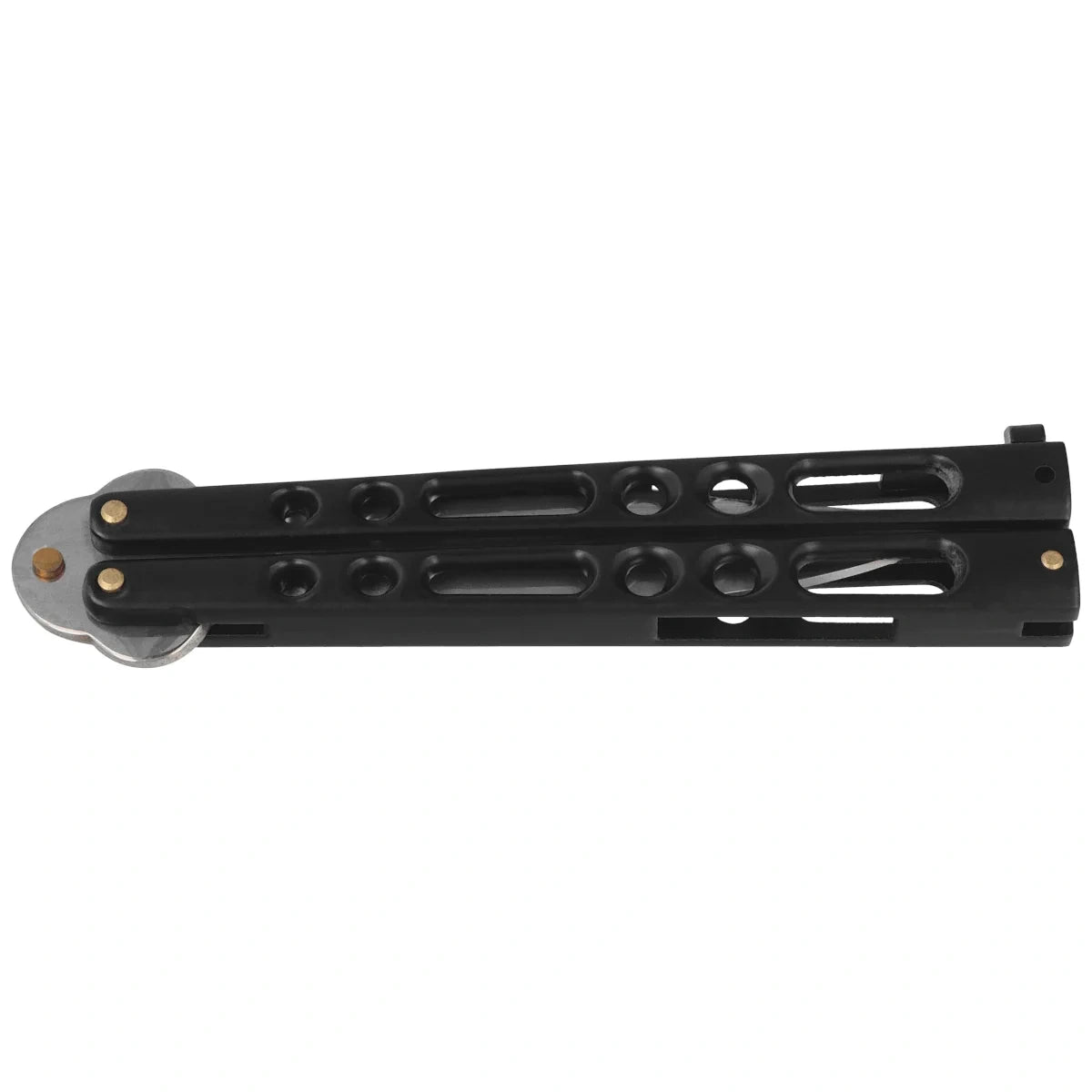 Nóż składany motylek Martinez Albainox Balisong, Black Zamak, Mirror 3Cr13Mov (02053-N)
