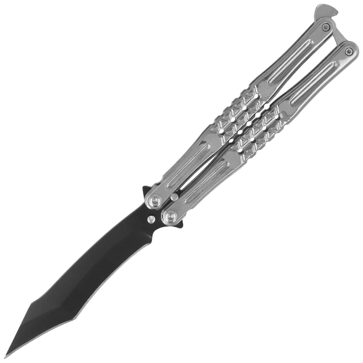 Martinez Albainox Balisong Knife Gray Steel, Black 3Cr13Mov (02285)