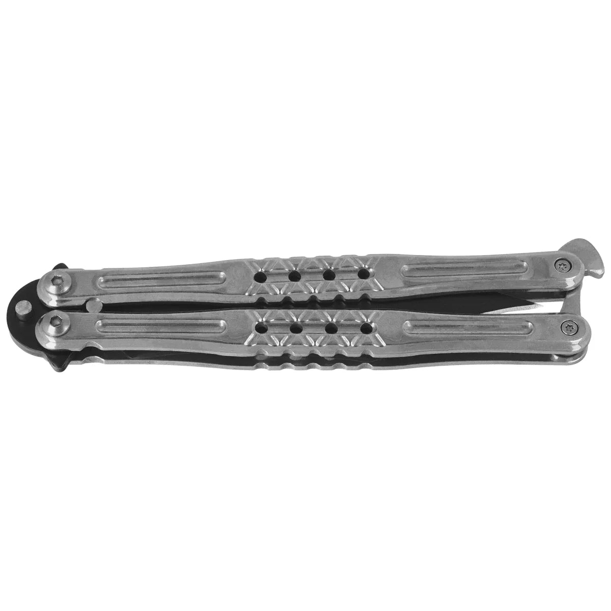 Martinez Albainox Balisong Knife Gray Steel, Black 3Cr13Mov (02285)