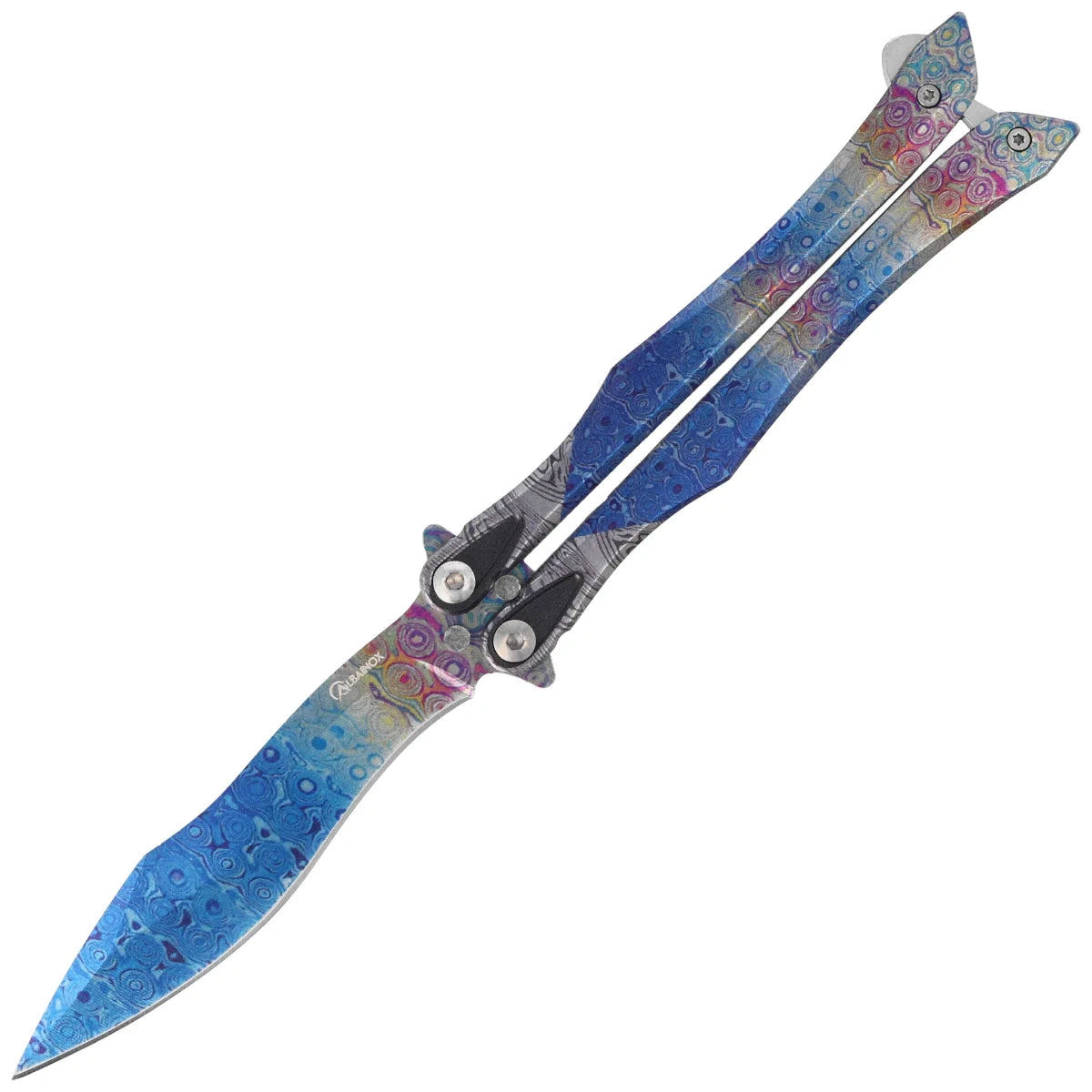 Martinez Albainox Balisong Knife 3D Rainbow Steel, 3D Rainbow 3Cr13Mov (02257)