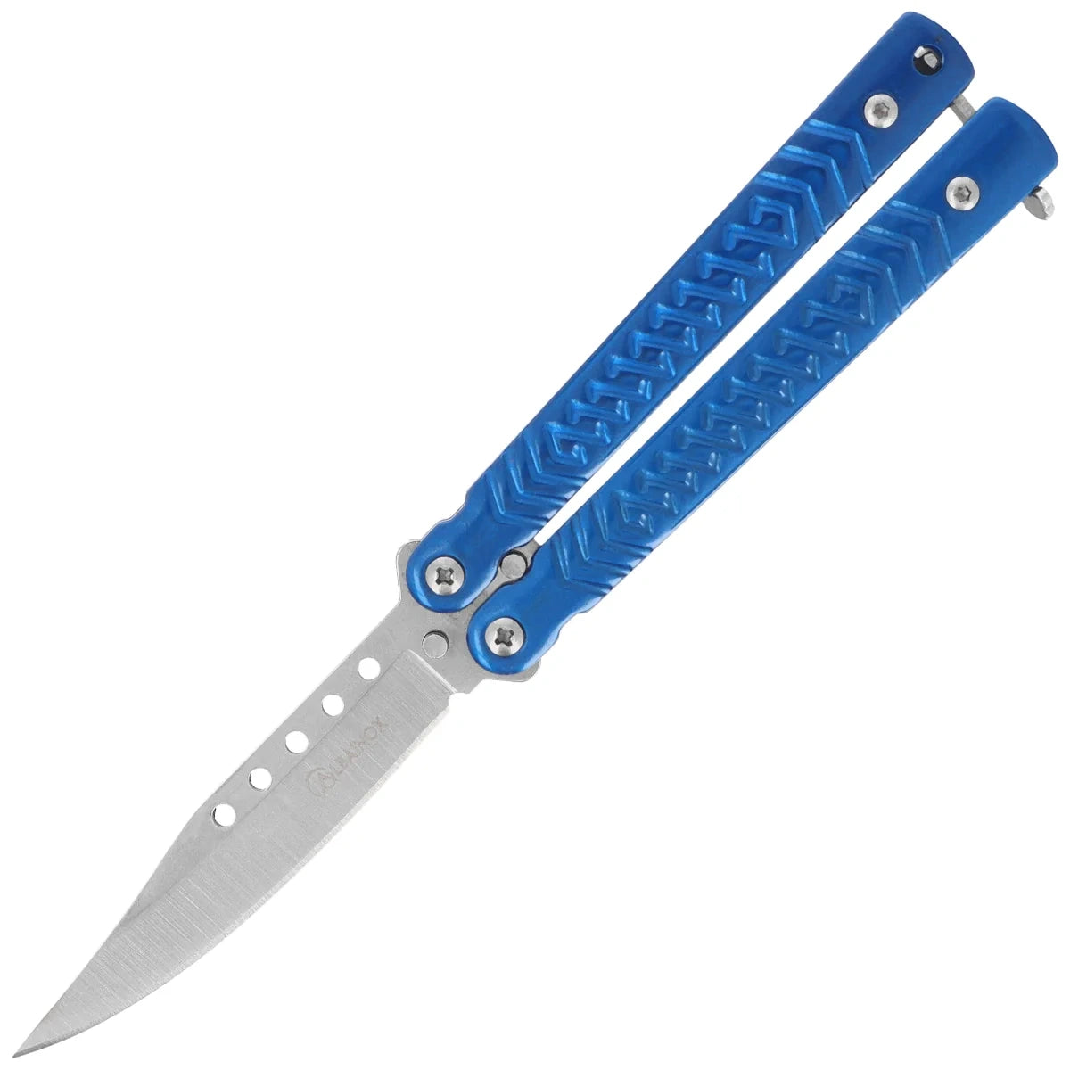 Martinez Albainox Balisong Knife Blue Steel, Satin 3Cr13Mov (02227)