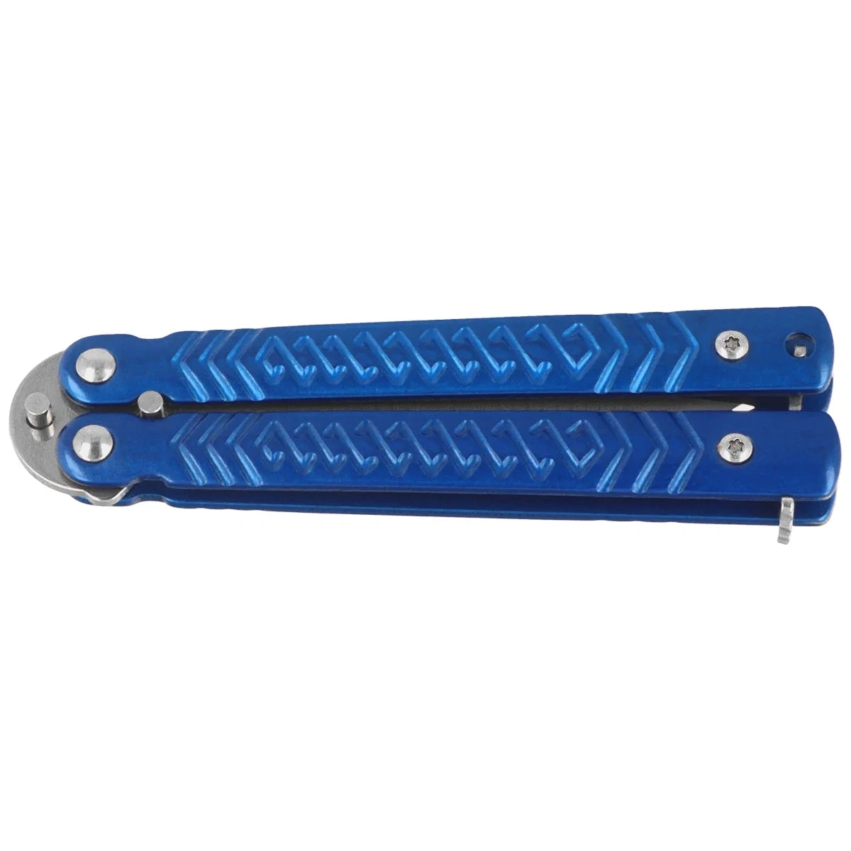 Martinez Albainox Balisong Knife Blue Steel, Satin 3Cr13Mov (02227)