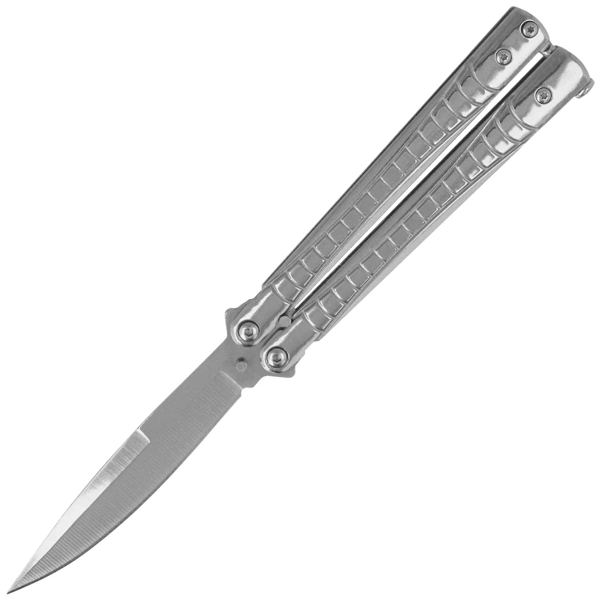 Martinez Albainox Balisong Knife Gray Steel, Satin 3Cr13Mov (02211)
