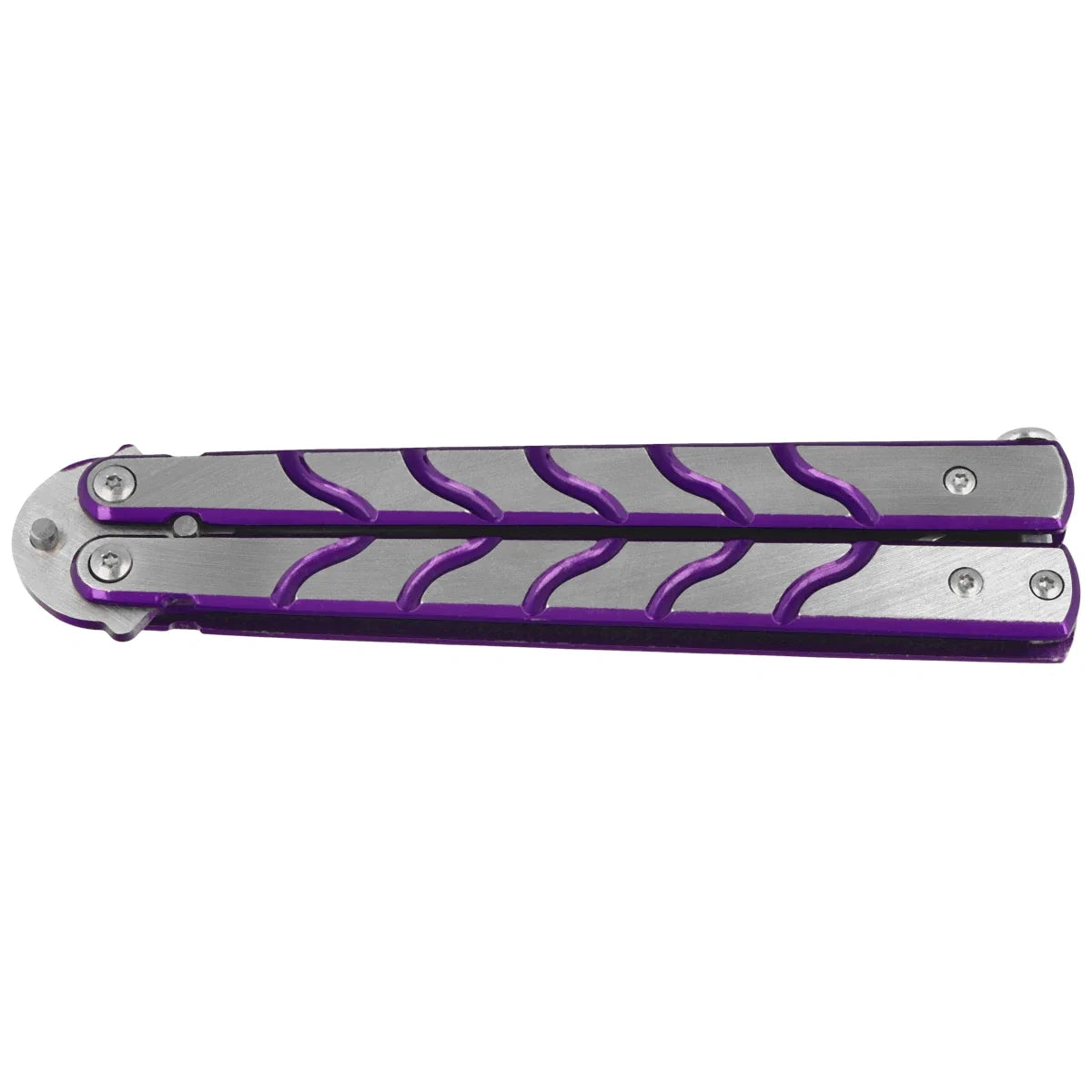 Martinez Albainox Balisong Knife Purple/Brushed Steel, Purple 3Cr13Mov (02158)