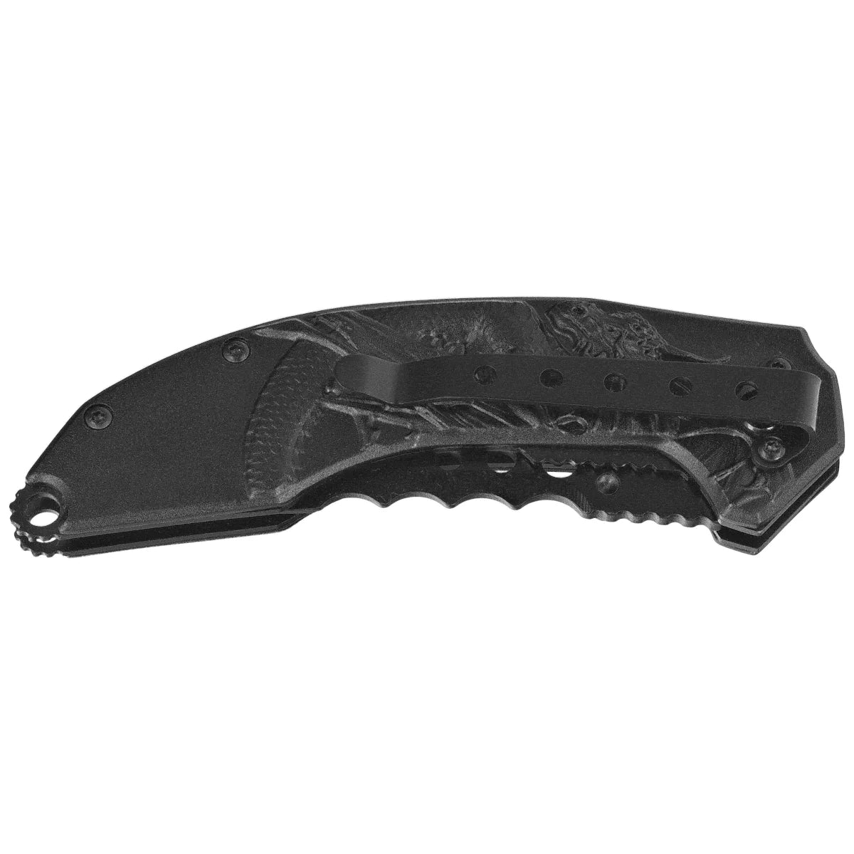 Herbertz Knife 3D Dragon Aluminum, Black 420 (10000367)