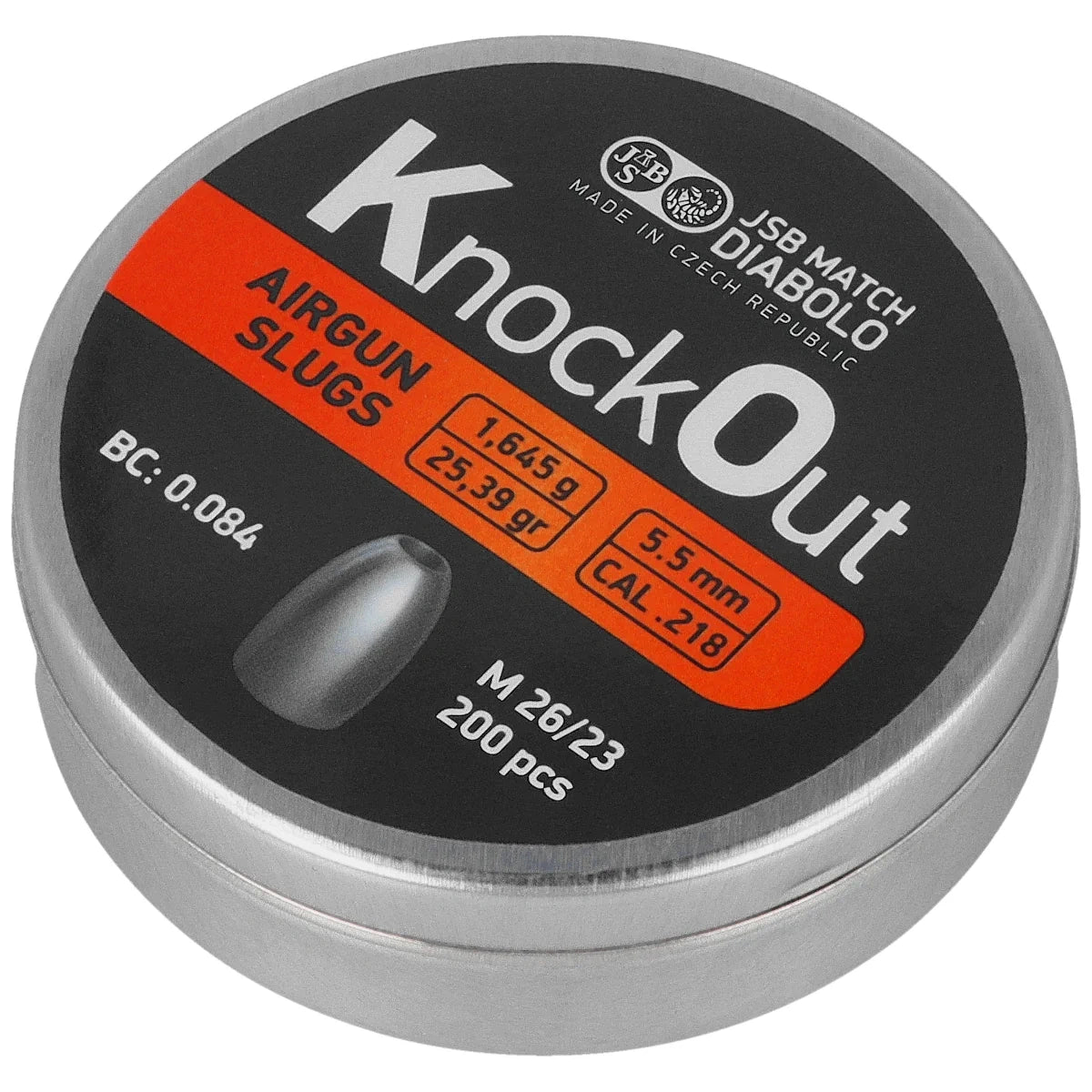 JSB Slug KnockOut .218 / 5.50 mm, 1.645 g, 200 pcs (546128-200)