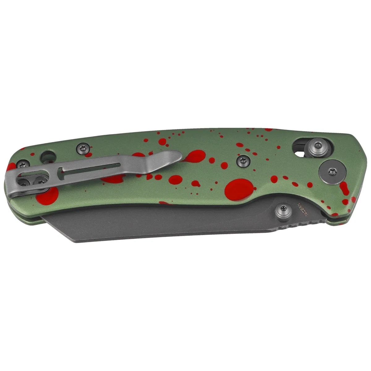 Bestechman Cicada's Wing Zombie Exclusive Knife Green Aluminum, Gray PVD / Stonewashed 14C28N (BMK06-C-10)