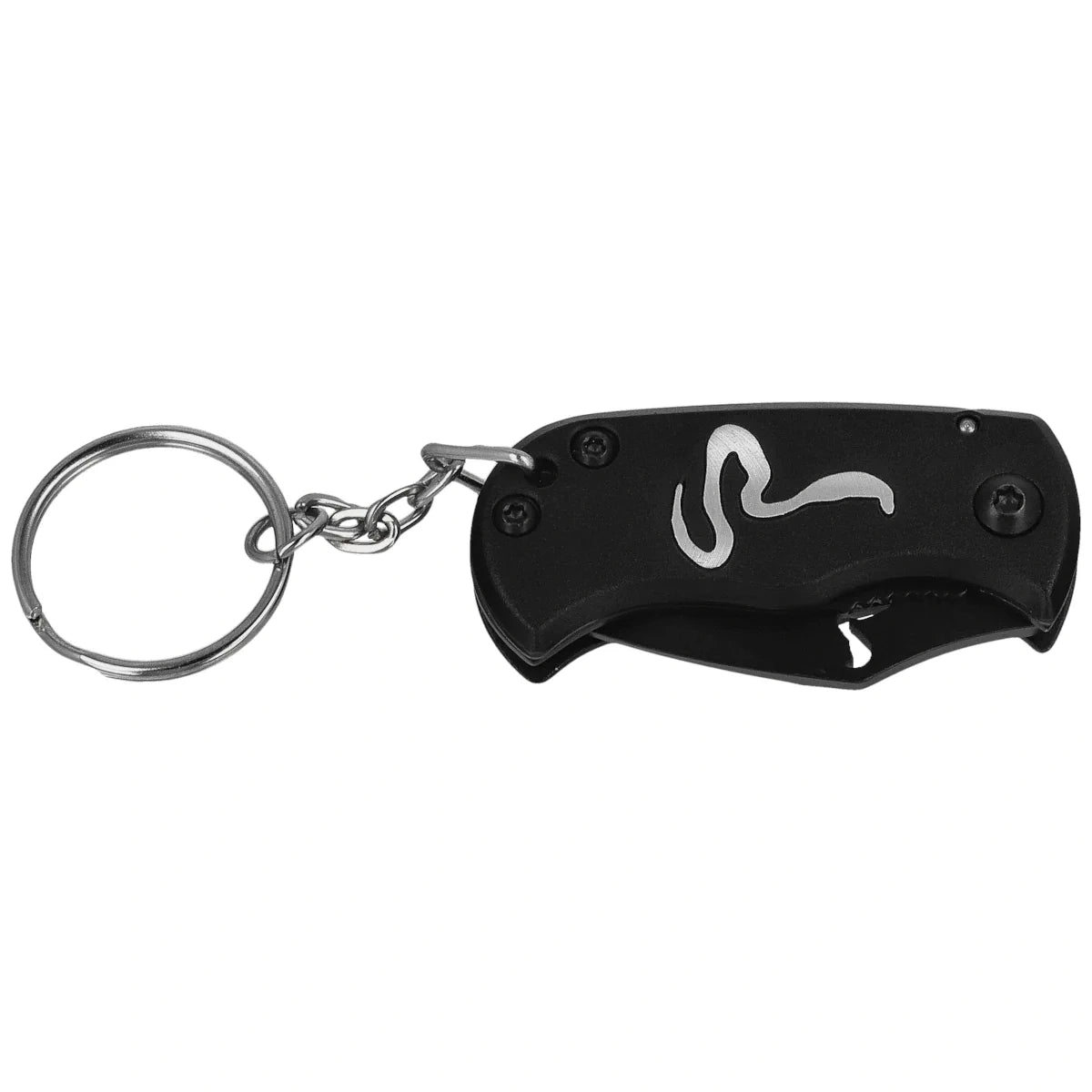 Third Decor Habitat Cobra Knife Keychain Black Aluminum, Black 420 (N201C)