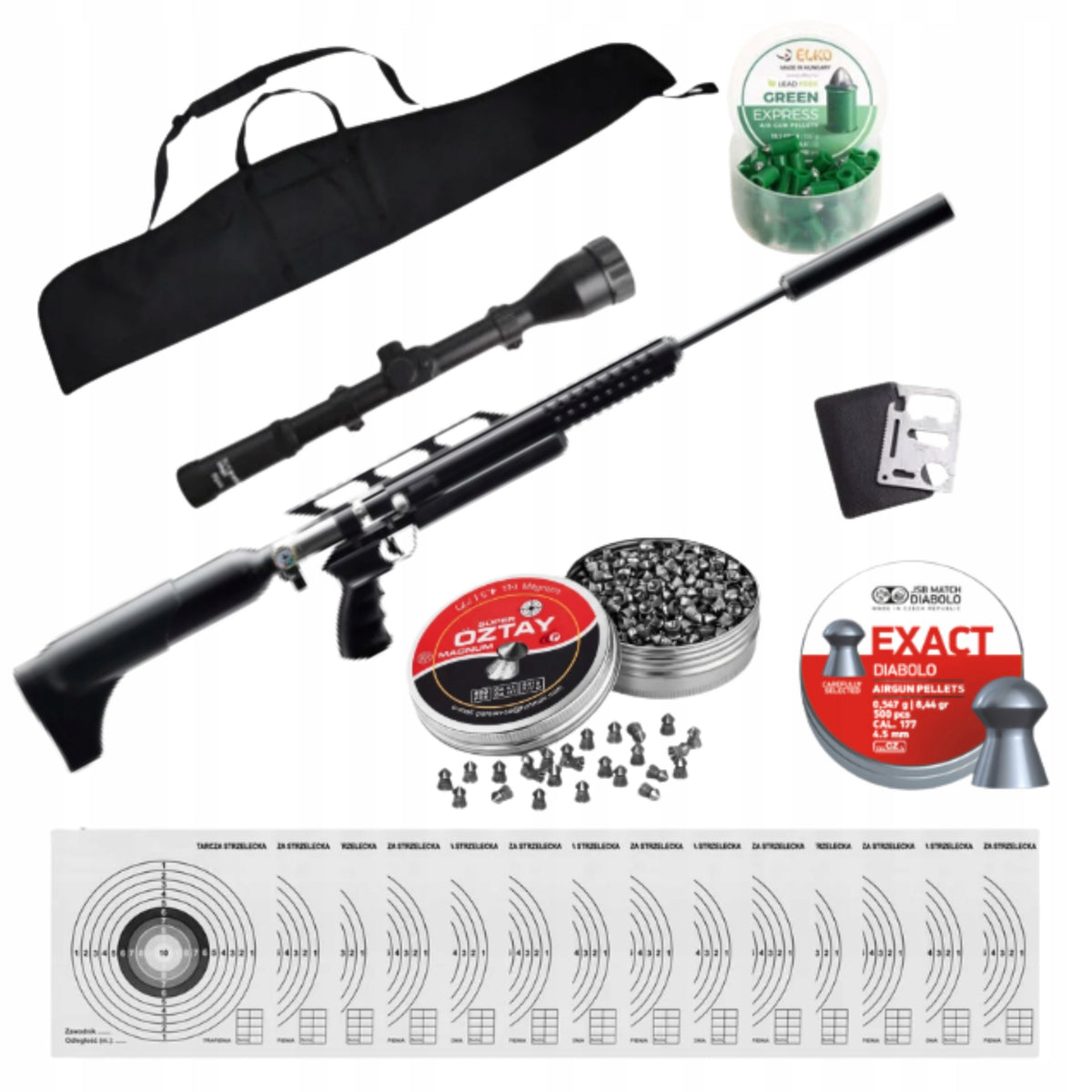 Wiatrówka PCP SnowPeak M18 5,5 mm Karabinek Pneumatyczny Luneta Zestaw !
