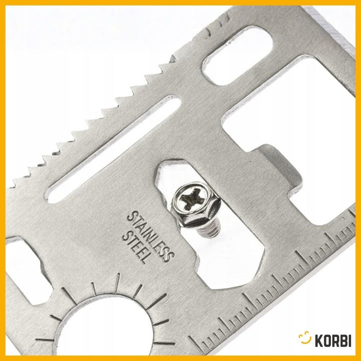 KARTA PRZEŻYCIA PRZETRWANIA SURVIVAL CARD NIEZBĘDNIK NÓŻ MINI MULTI TOOL